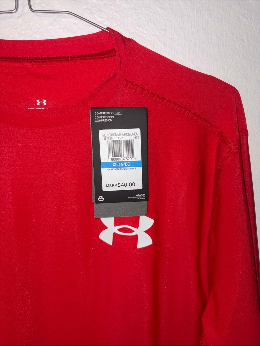 Under Armour Red Long-Sleeve HeatGear Crew - Picture 8 of 10
